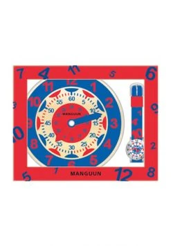 MANGUUN Holz-Lernuhr Mit Armbanduhr