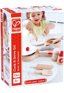Hape Spielküchenzubehör Koch- & Servierset, 2 Personen -lernspielzeug Verkäufe 2022 unnamed file 1177