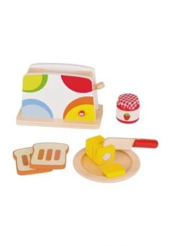 Goki Holzspielzeug Toaster, 10-teilig