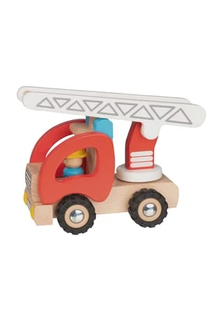 Goki Holzfahrzeug "Feuerwehr Leiterwagen" 2 Goki Holzfahrzeug "Feuerwehr Leiterwagen" – Bild 2