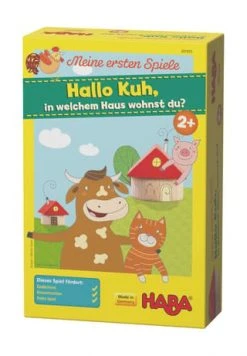 HABA Meine Ersten Spiele "Hallo Kuh, In Welchem Haus Wohnst Du?"