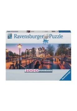 Ravensburger Panorama Puzzle "Abend In Amsterdam", 1000 Teile