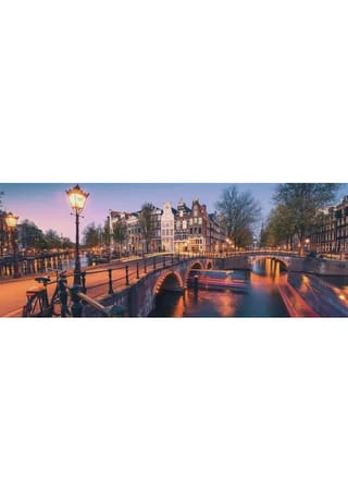 Ravensburger Panorama Puzzle "Abend In Amsterdam", 1000 Teile 2 Ravensburger Panorama Puzzle "Abend In Amsterdam", 1000 Teile – Bild 2