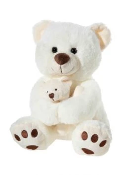 Heunec® Kuscheltier Bär Mit Baby, Sitzend, 18cm